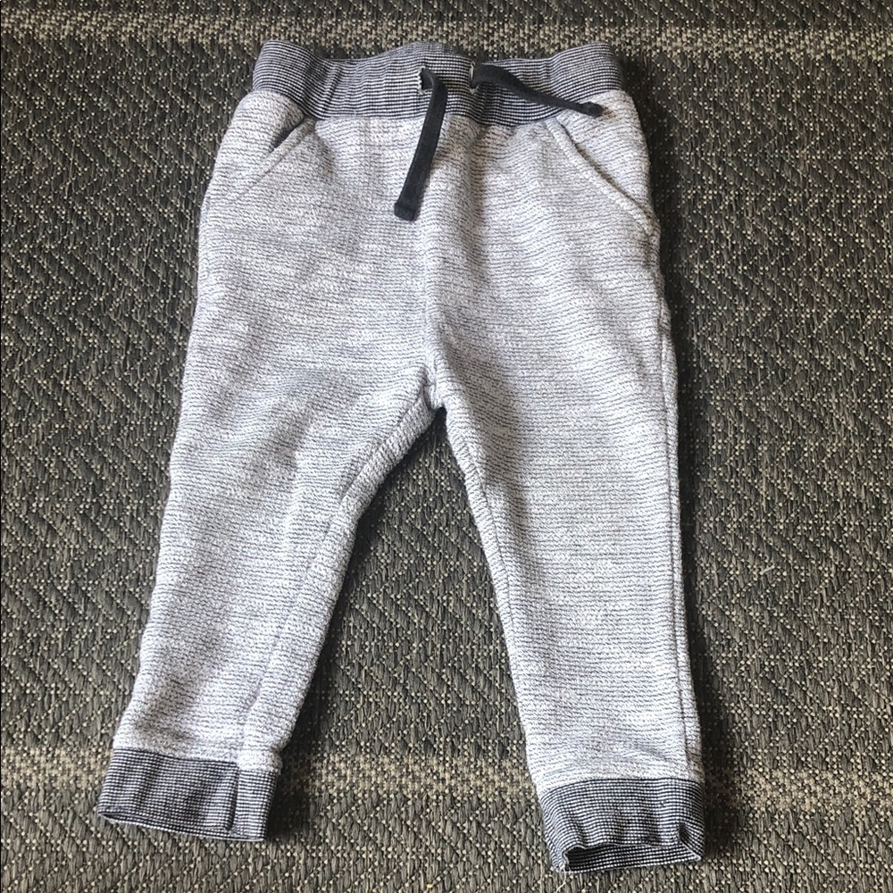 F&F Light Gray Heather Jogger Pants with Dark Gray Trim